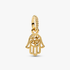 Protective Hamsa Hand Dangle Charm Protective Hamsa Hand Dangle Charm