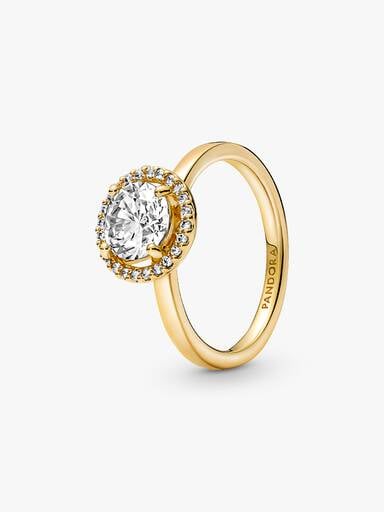 Sparkling Round Halo Ring