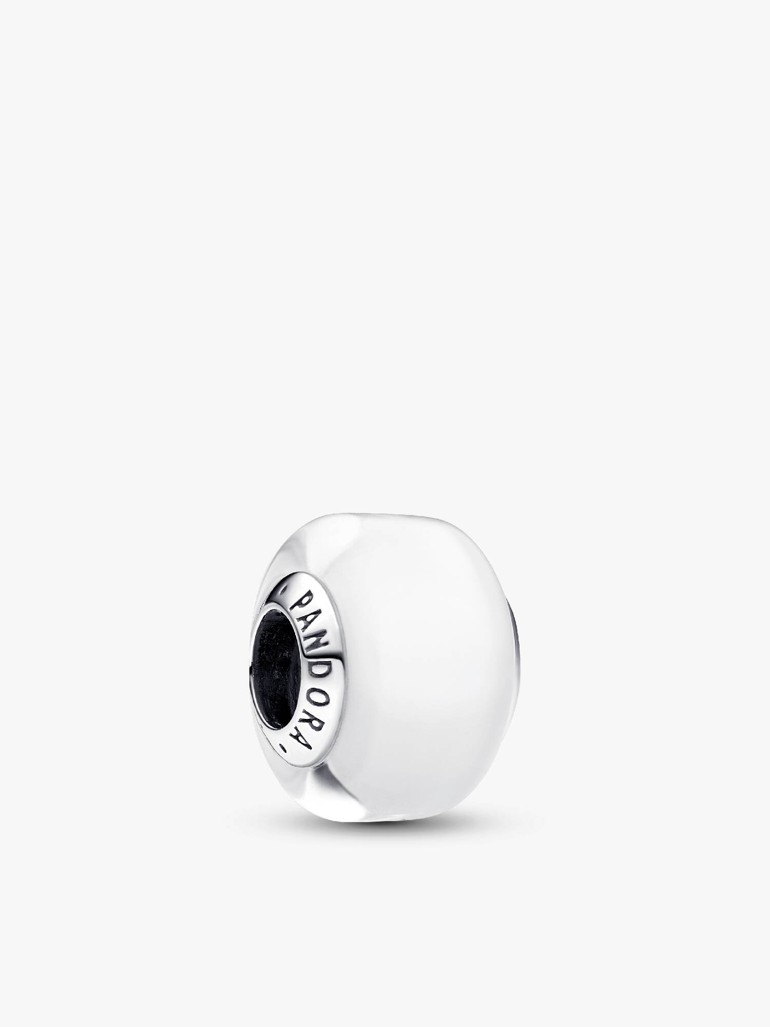 Mini charm blanc en verre de Murano