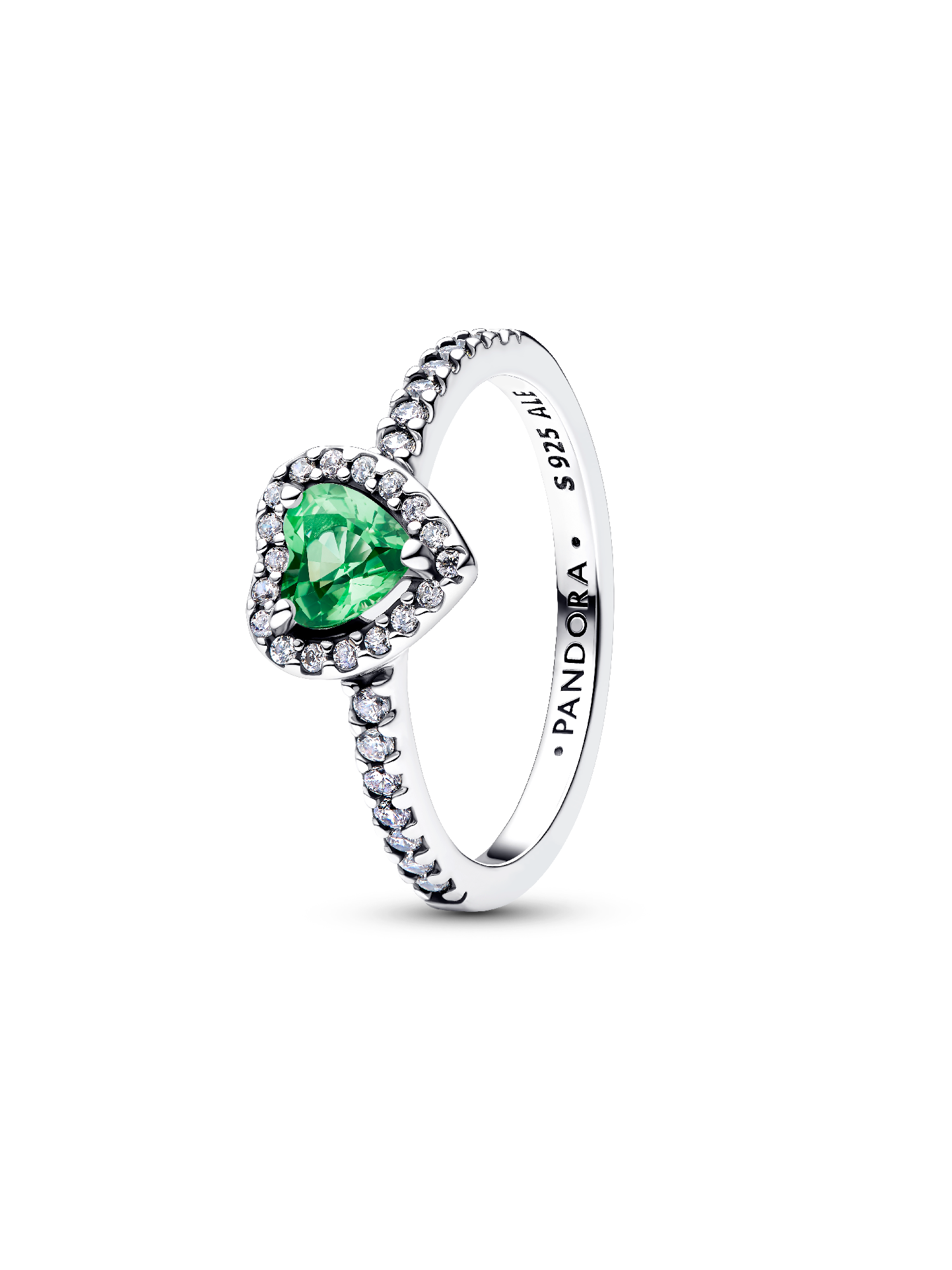 Elevated Mint Green Heart Ring