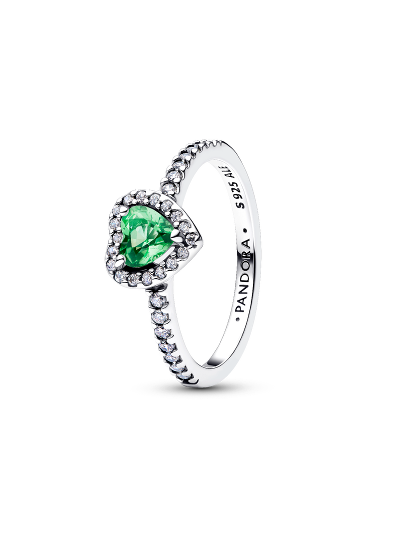 Elevated Mint Green Heart Ring