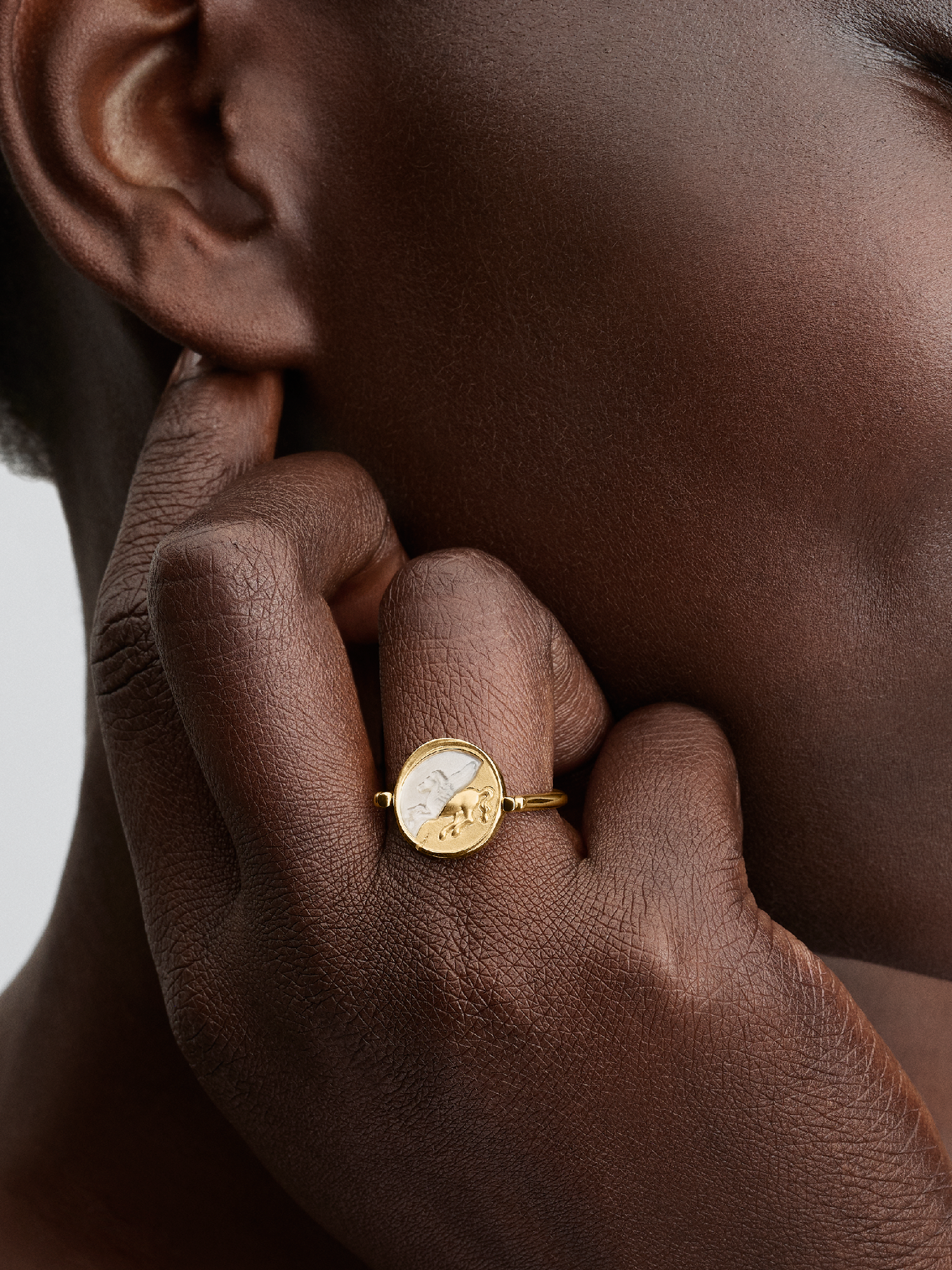Bague Médaillon réversible pégase