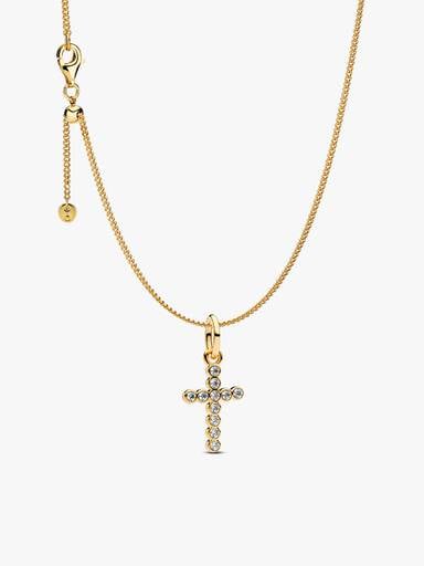 Collier à pendentif Croix scintillante