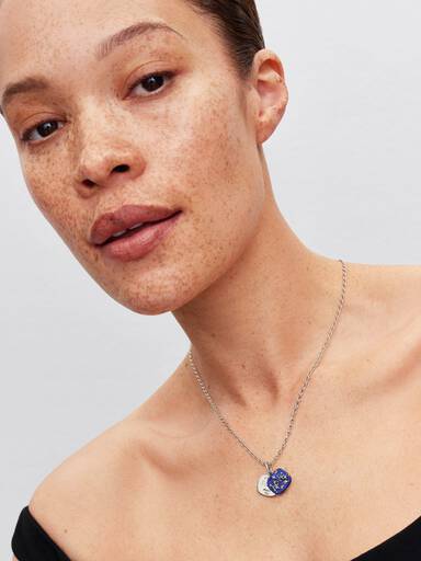 Charm-pendentif double Constellation d’amour bleu céleste