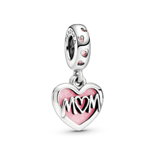 Breloque Cœur avec inscription « Mum »