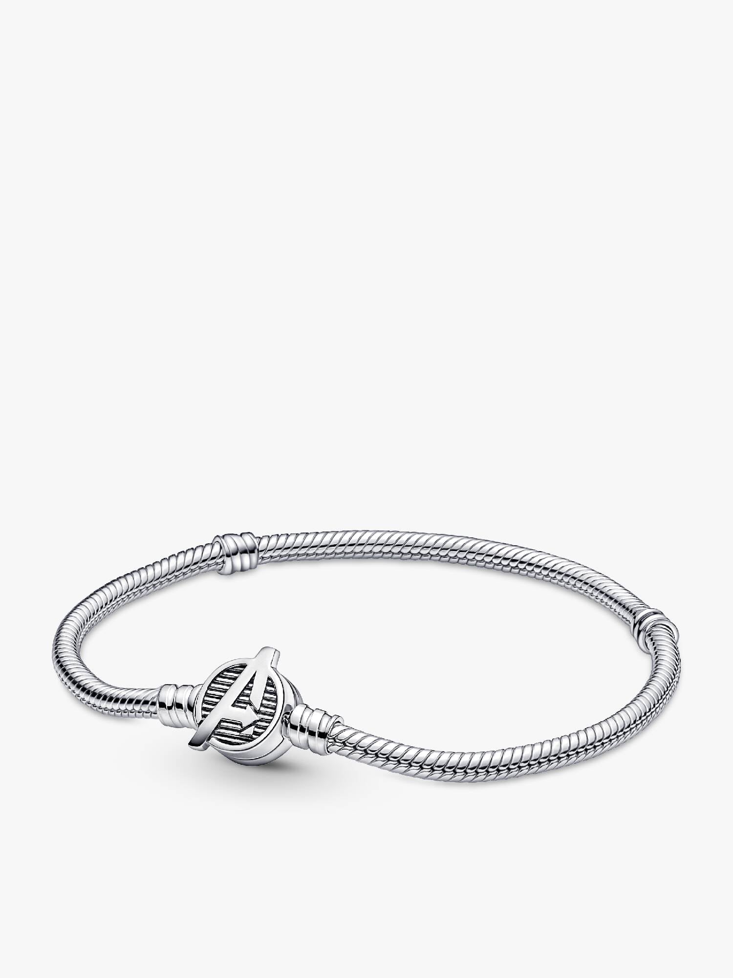 Pandora Moments Marvel The Avengers Logo Clasp Snake Chain Bracelet