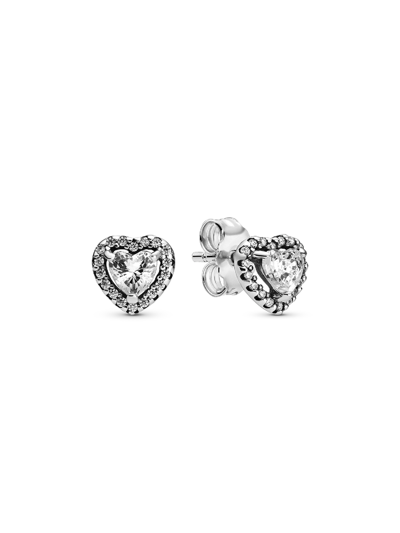 Elevated Heart Stud Earrings
