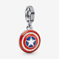 Marvel The Avengers Captain America Shield Dangle Charm | Sterling silver | Pandora Canada