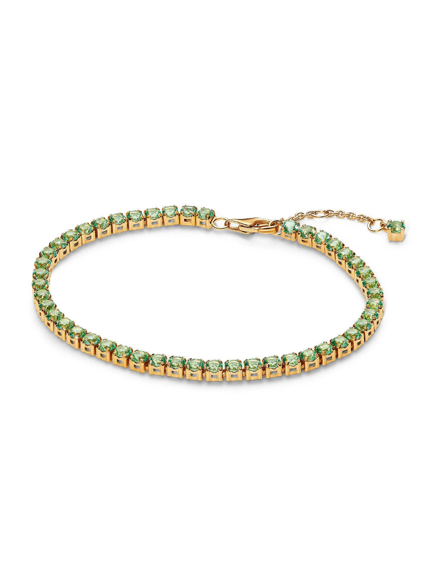 Sparkling Green Tennis Bracelet