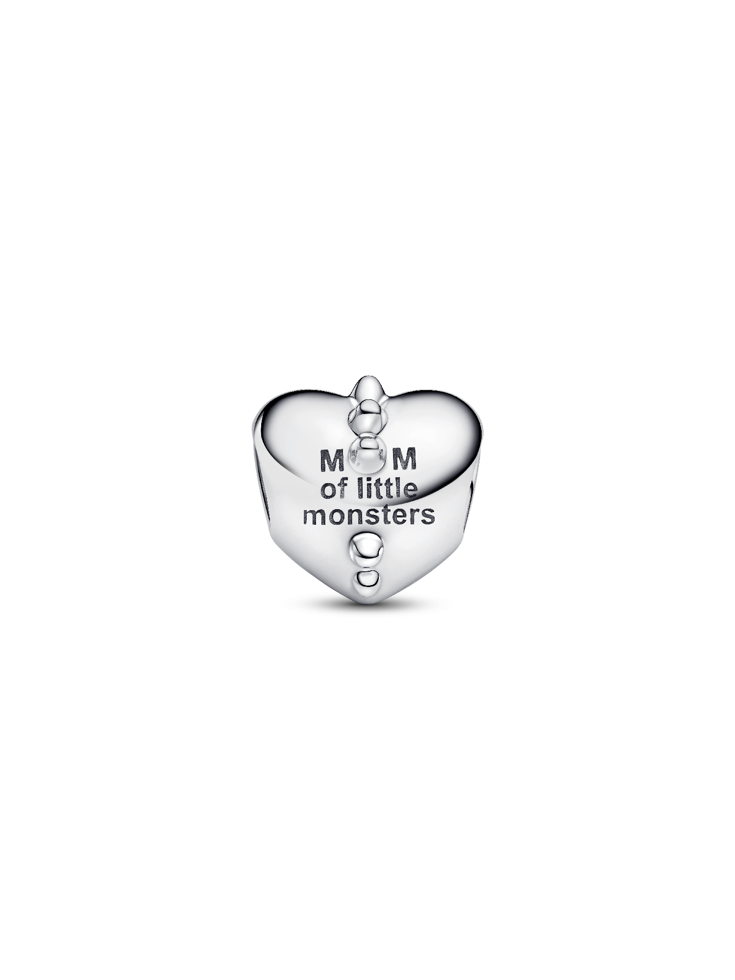 Mom's Little Monsters Heart Charm