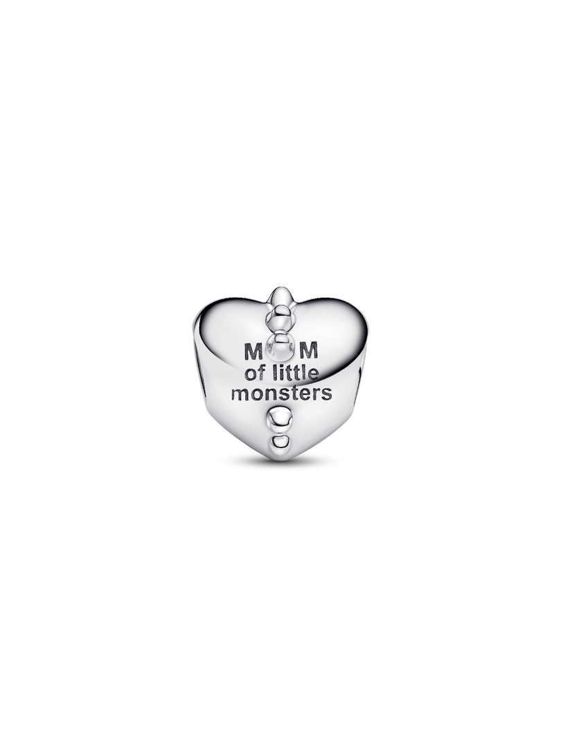 Mom's Little Monsters Heart Charm