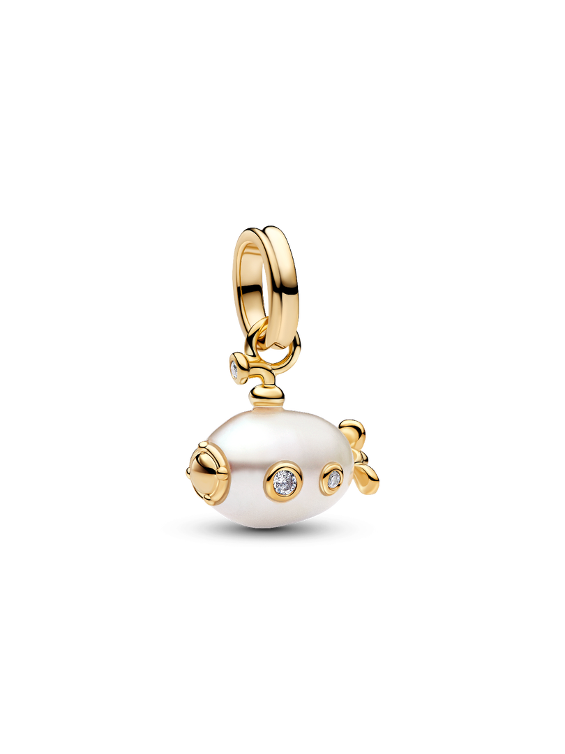 Treated Freshwater Cultured Baroque Pearl Submarine Dangle Charm