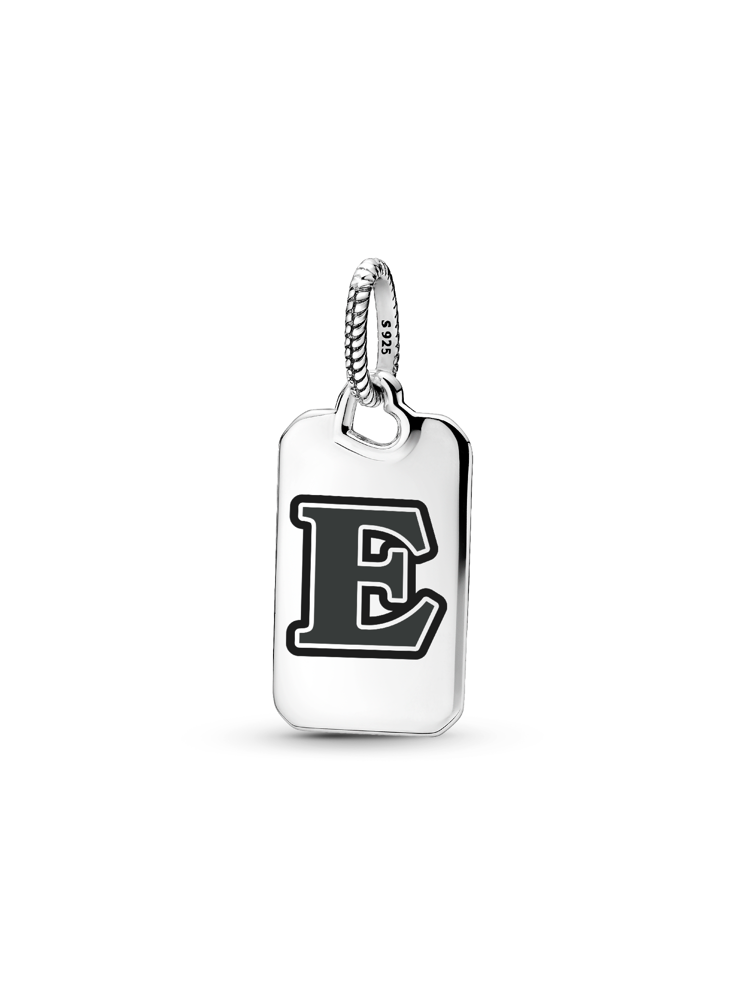 Letter E Rectangle Pendant