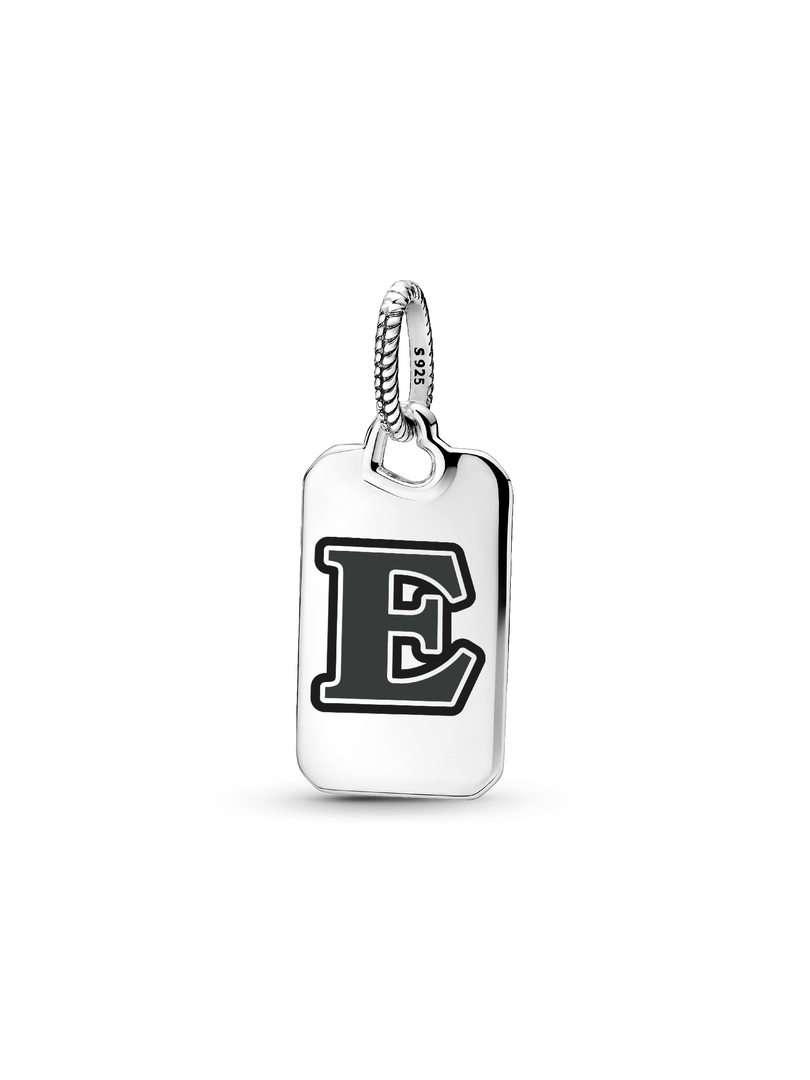 Letter E Rectangle Pendant