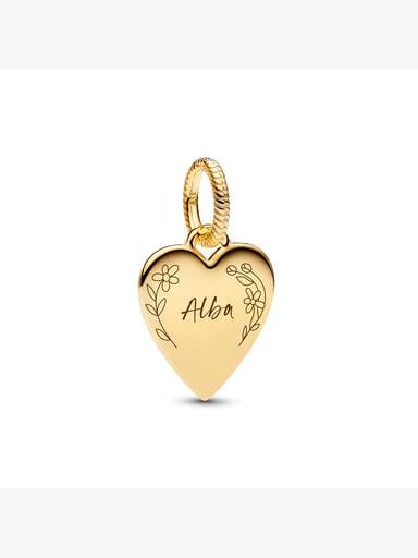 Pendentif Étiquette en forme de cœur à graver