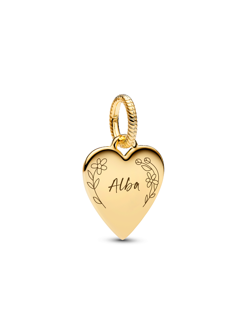 Pendentif Étiquette en forme de cœur à graver