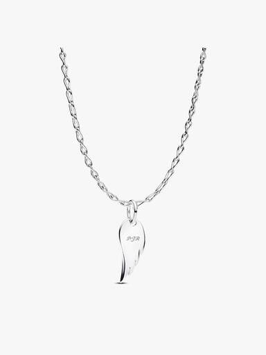 Engravable Angel Wings Pendant Necklace