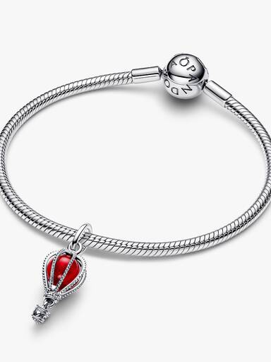 Charm-pendentif Montgolfière en verre de Murano
