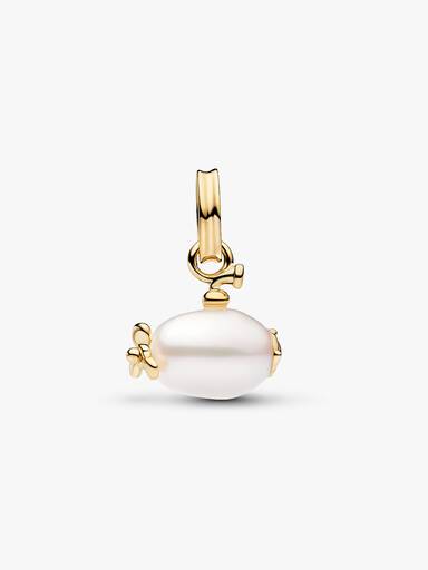 Charm-pendentif Sous-marin avec perle de culture d’eau douce baroque traitée