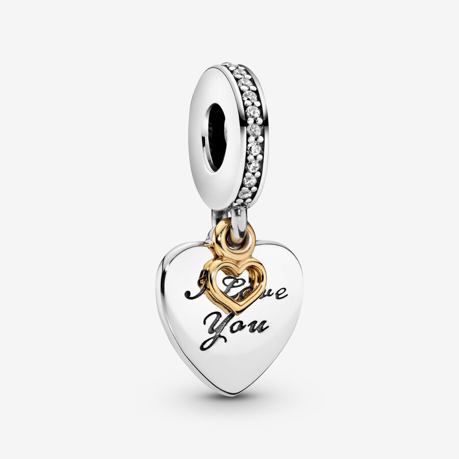 FINAL SALE - I Love You Forever Heart Dangle Charm image number 0