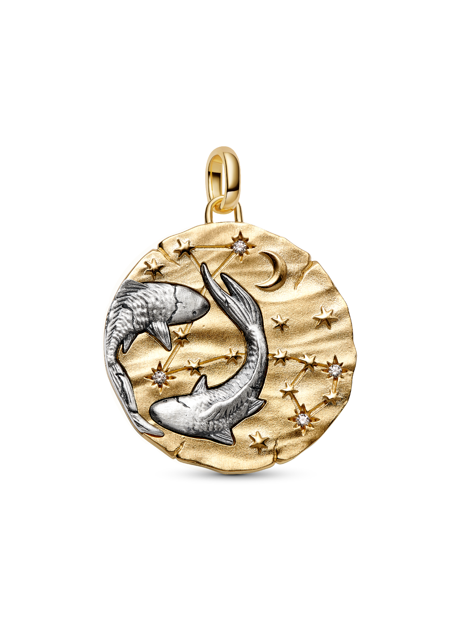 Charm-médaillon Zodiaque surdimensionné Poissons