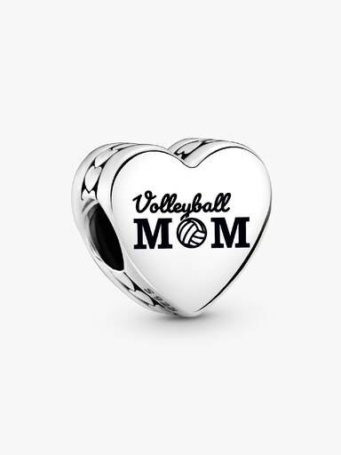 Charm en forme de cœur Maman de volleyball