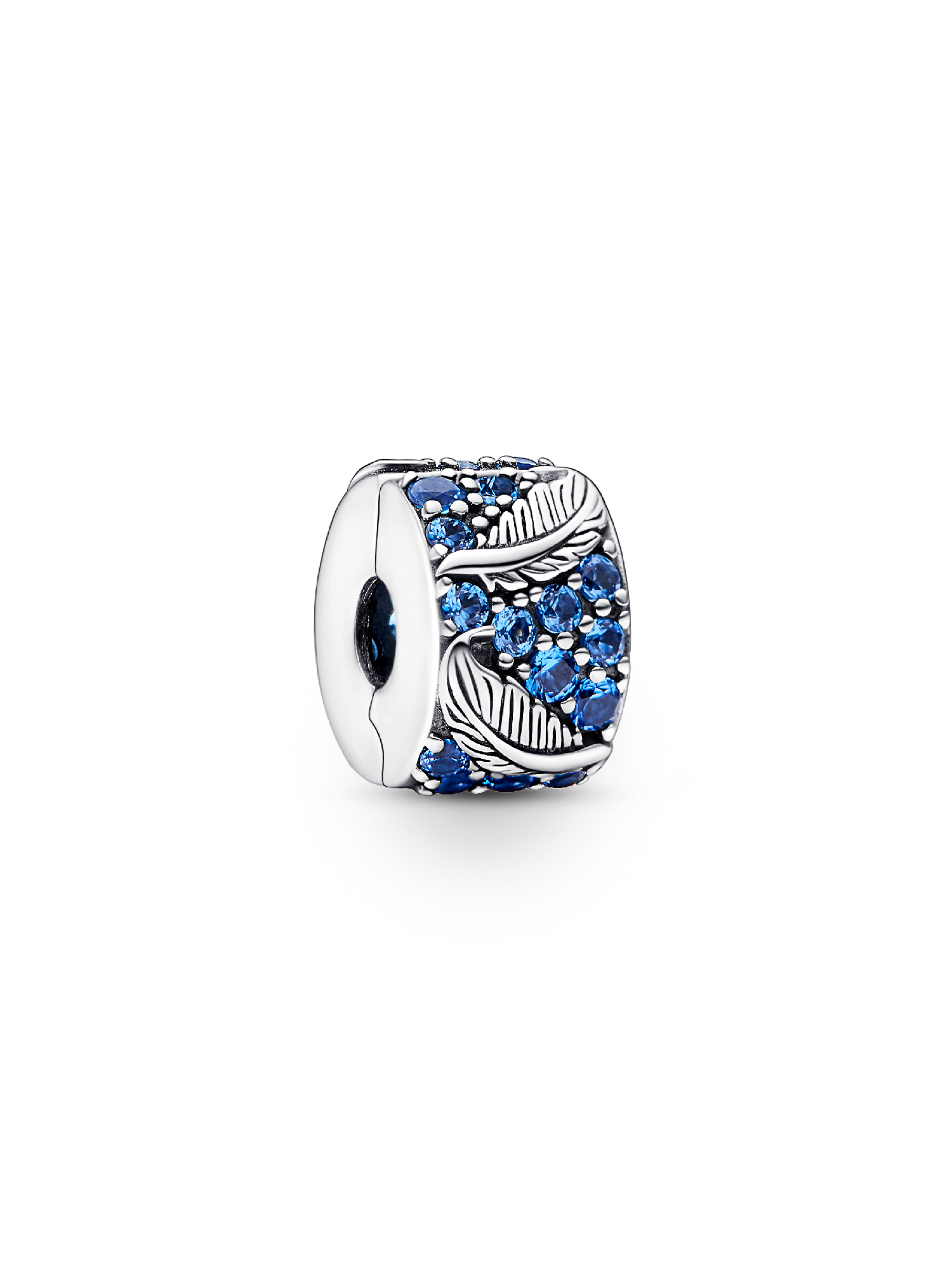 Curved Feather & Pavé Clip Charm