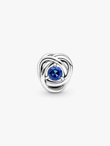 September Blue Eternity Circle Charm