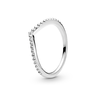 Beaded Wishbone Ring
