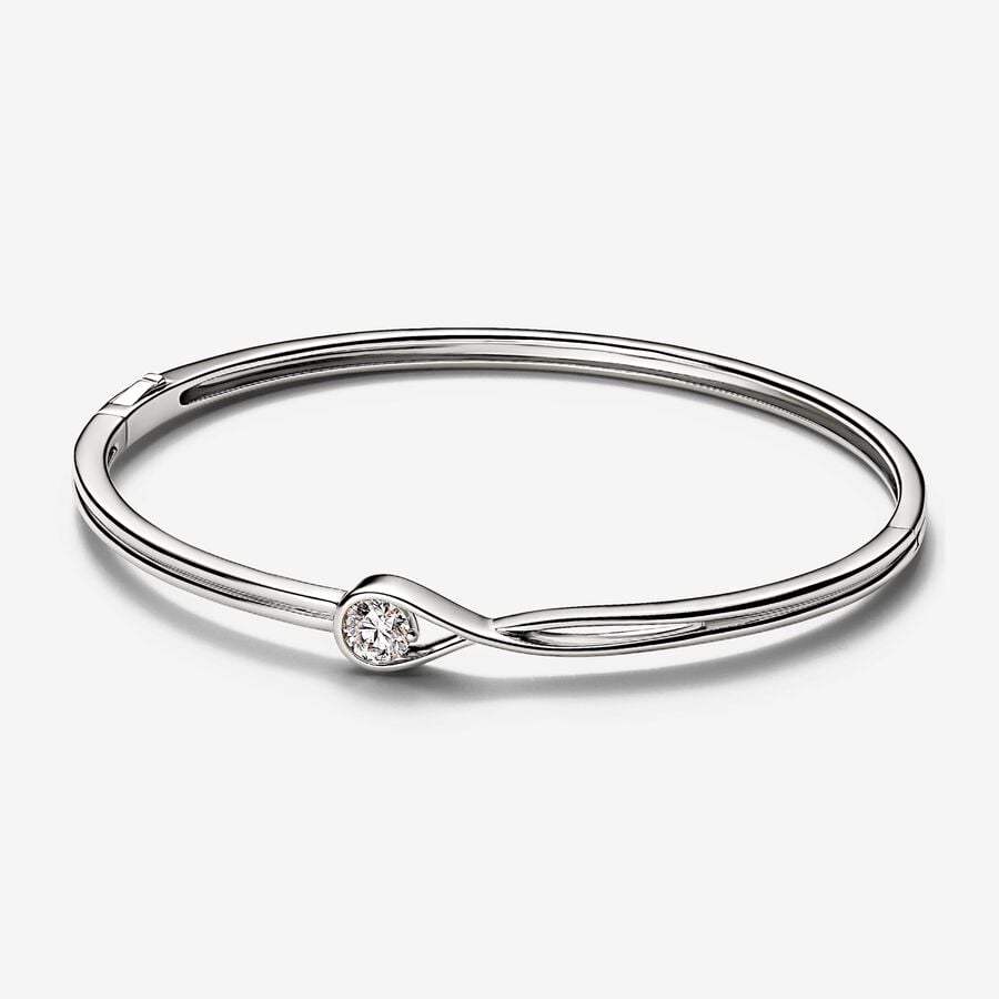 Pandora Infinite diamant créé en laboratoire bracelet rigide avec 0,50 carat tw en or blanc 14 K image number 0