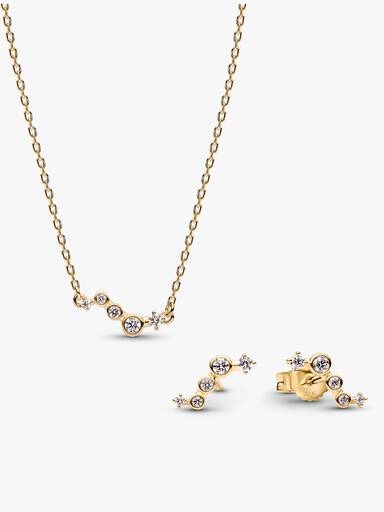 Pandora Era 14K Gold Lab-Grown Diamond Droplets Jewellery Set