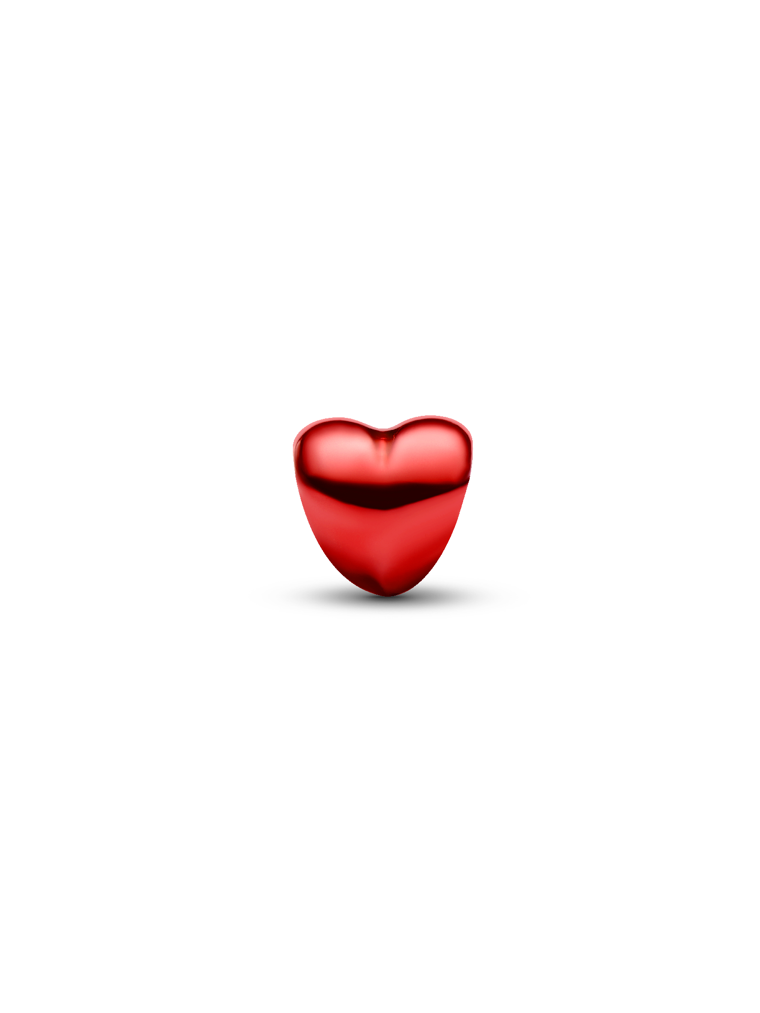 Metallic Red Heart Mini Charm