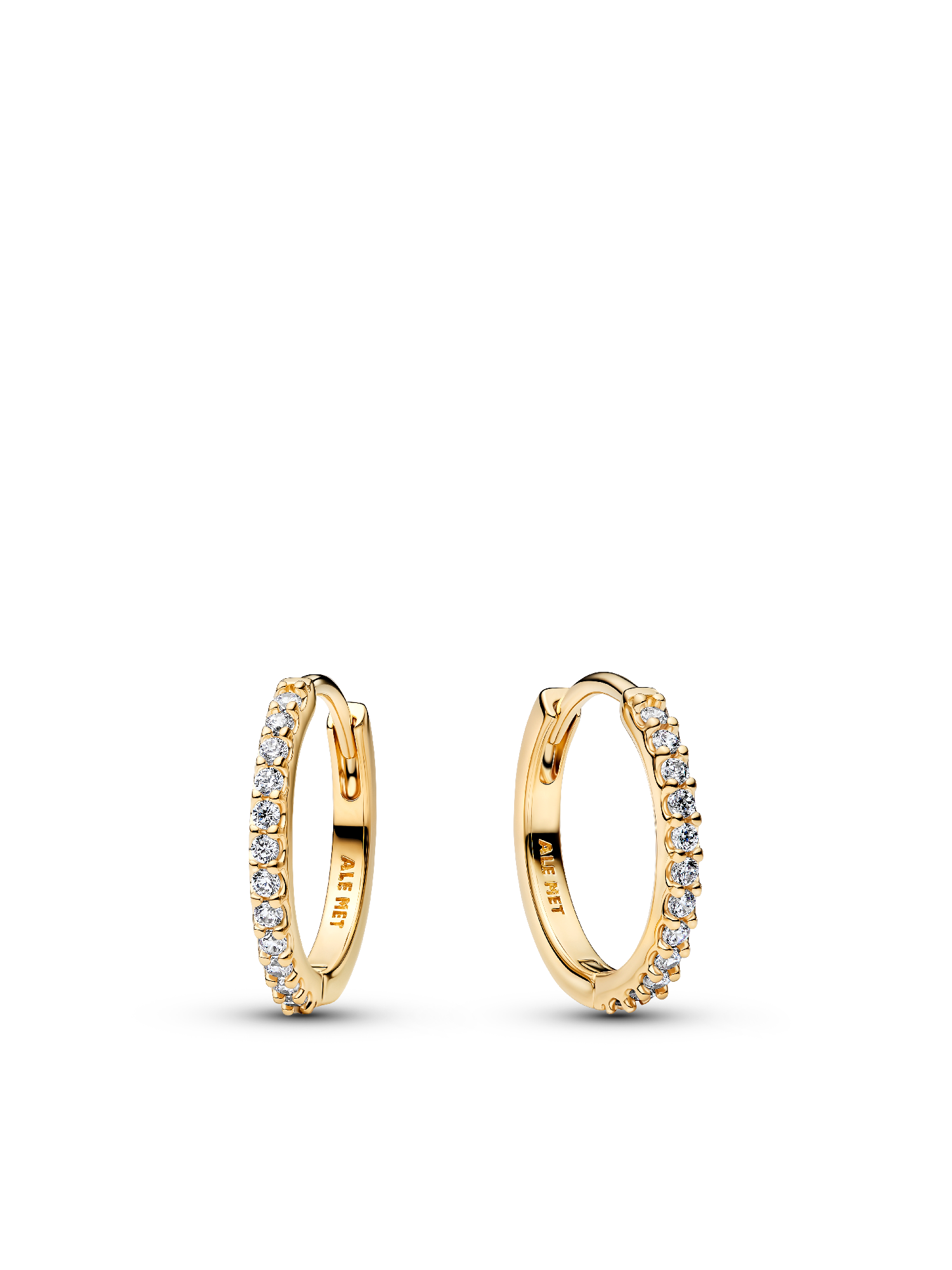 Sparkling Gold-Plated Hoop Earring Stack