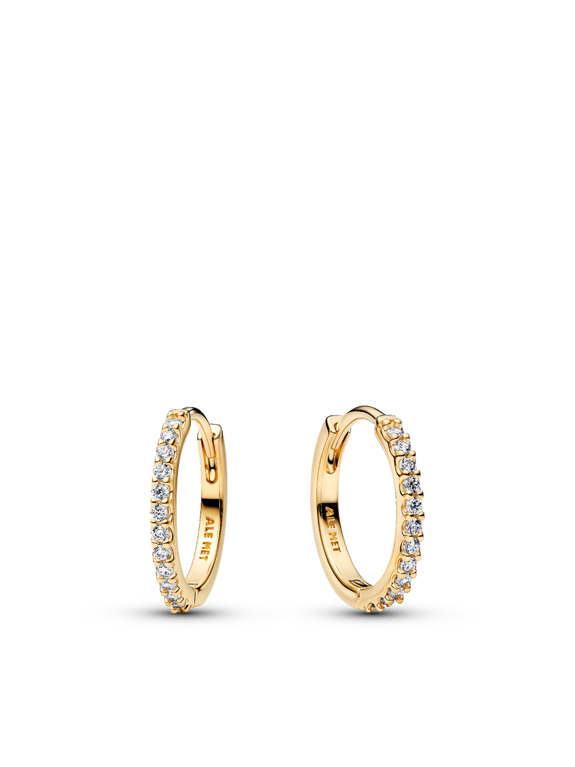 Sparkling Gold-Plated Hoop Earring Stack