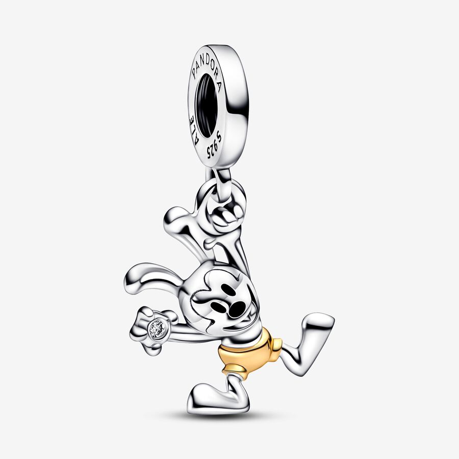 Charm-pendentif Oswald 100e anniversaire de Disney avec diamant créé en laboratoire de 0,015 ct pt image number 0