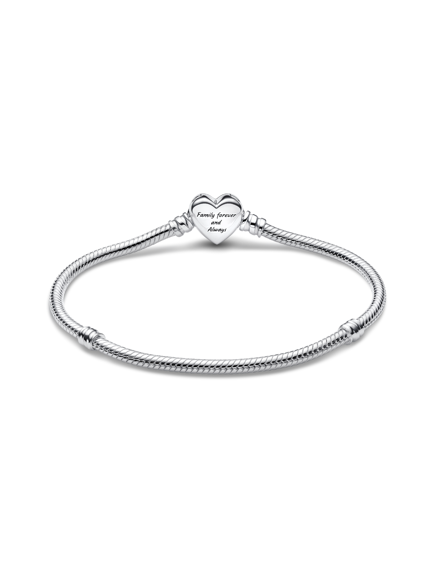 Sparkling Pink Infinity Heart Clasp Snake Chain Bracelet