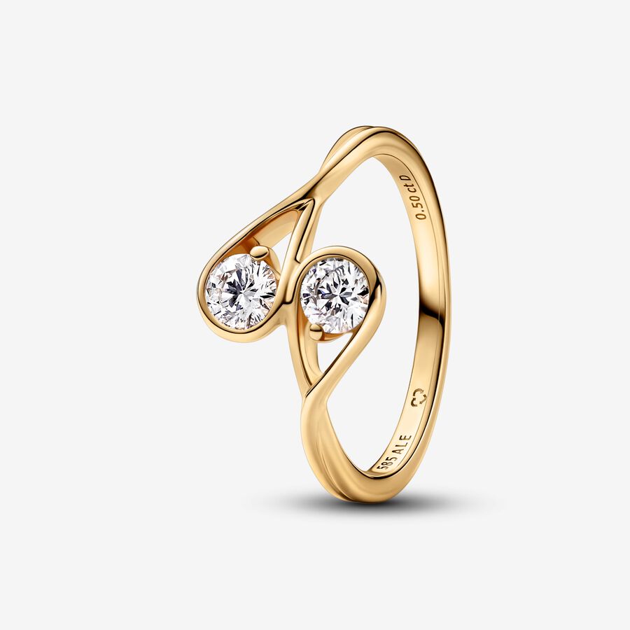 Pandora Infinite Lab-grown Diamond Double Facing Ring 0.50 carat tw 14k Gold