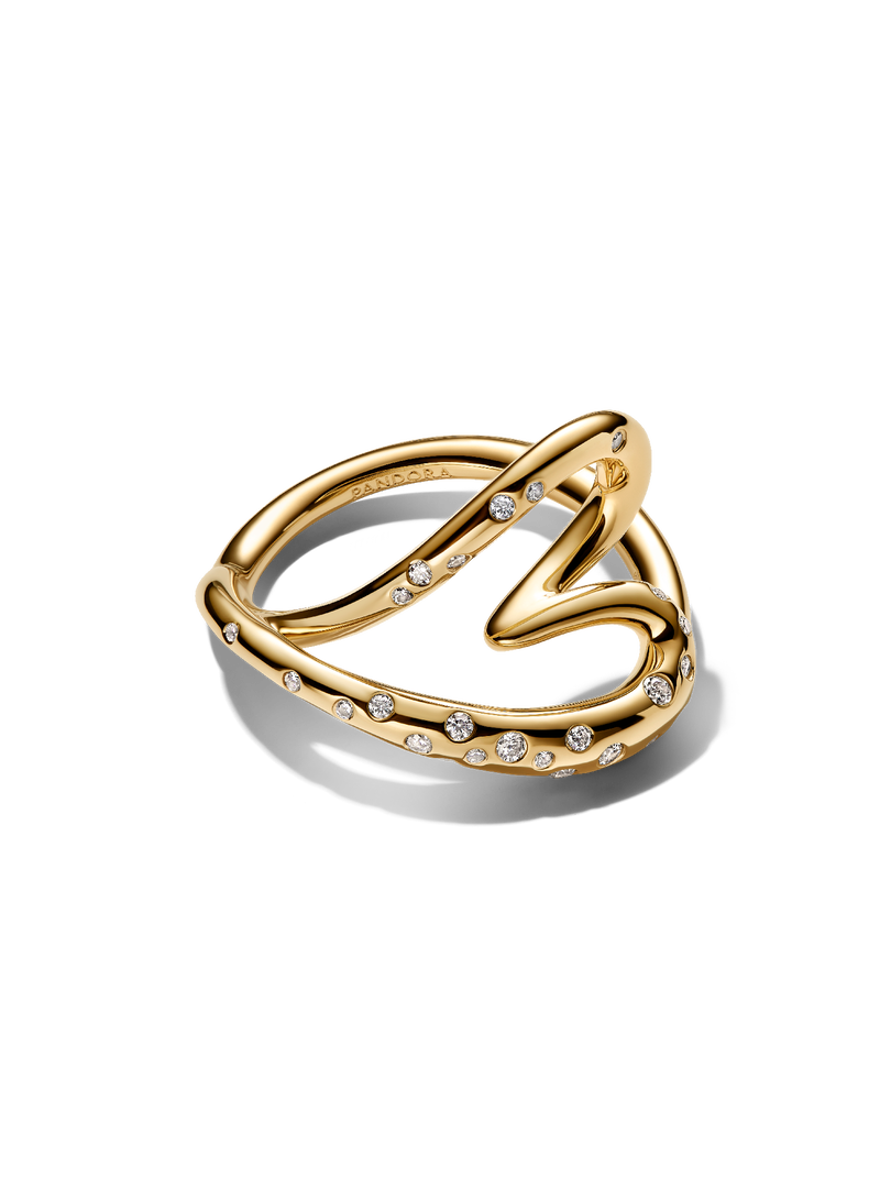 Organically Shaped Stone-Set Heart Ring