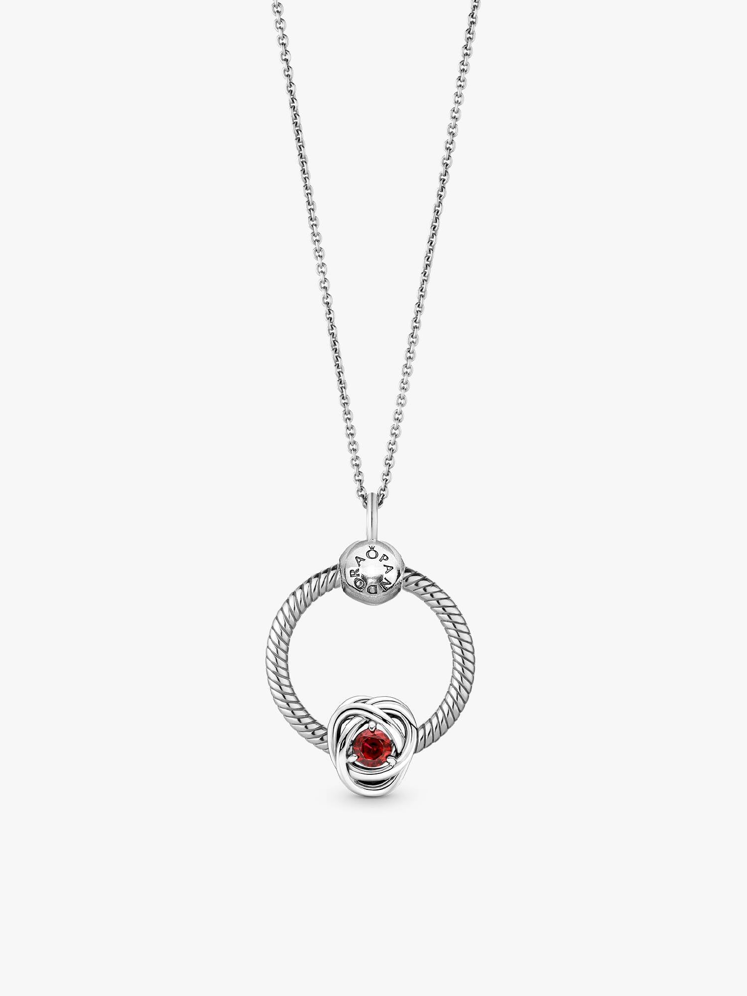 July Eternity Circle Pendant Necklace