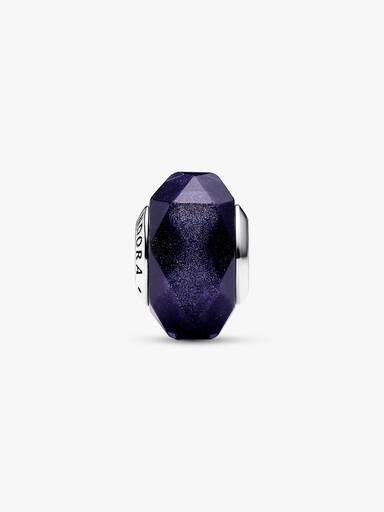 Faceted Blue Murano Glass Charm