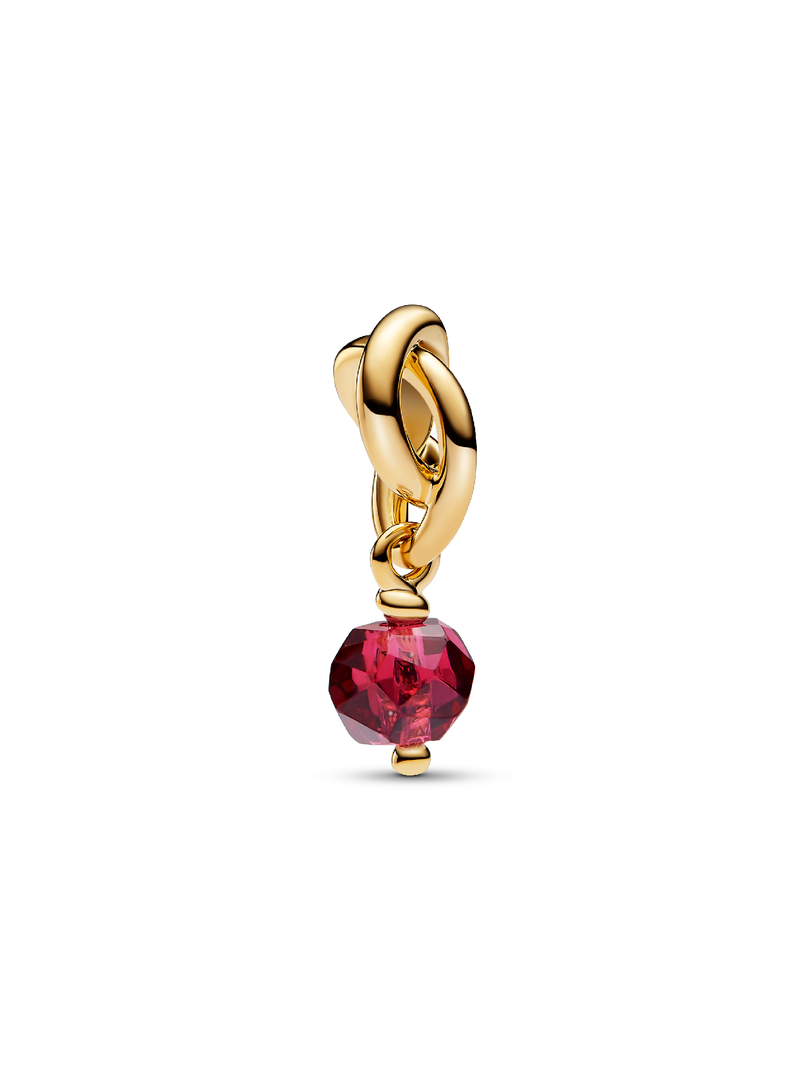 Charm-pendentif Cercle éternel rouge véritable de juillet