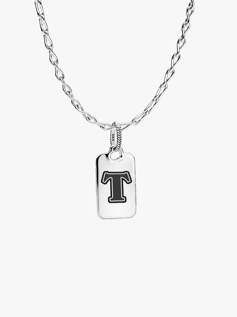 Pendentif rectangulaire lettre T