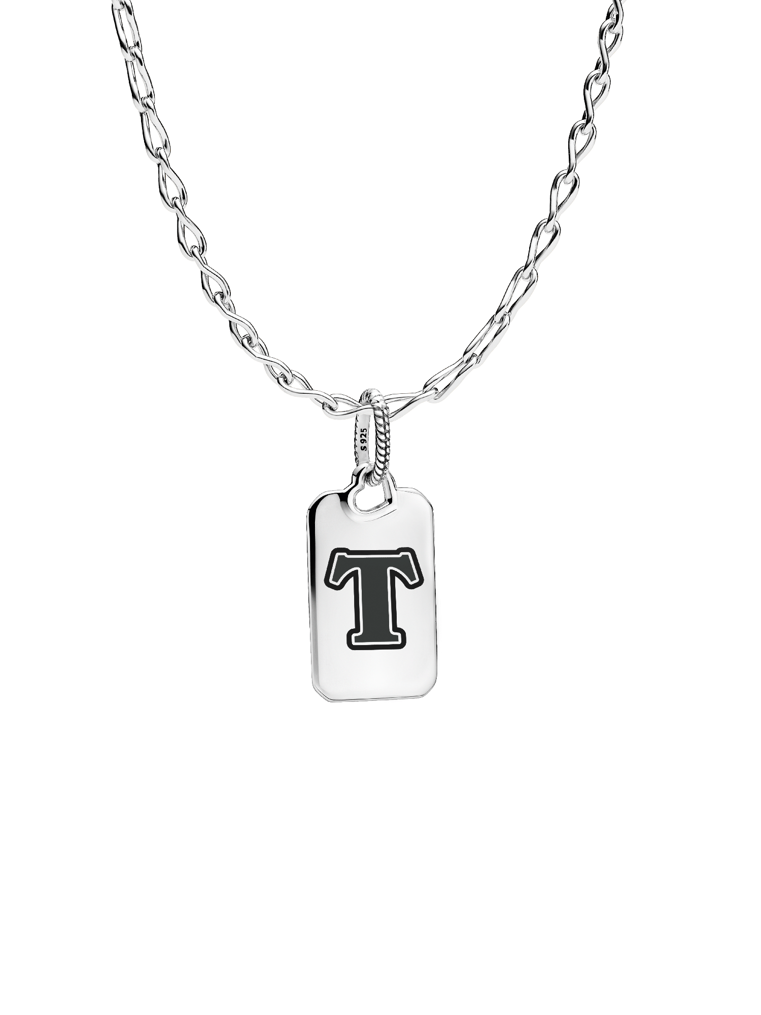 Letter T Rectangle Pendant