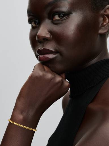 Bracelet tennis jaune scintillant