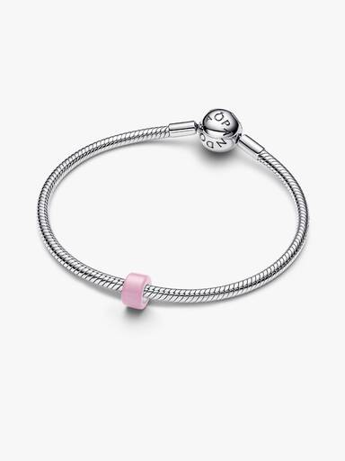 Mini charm en verre de Murano rose