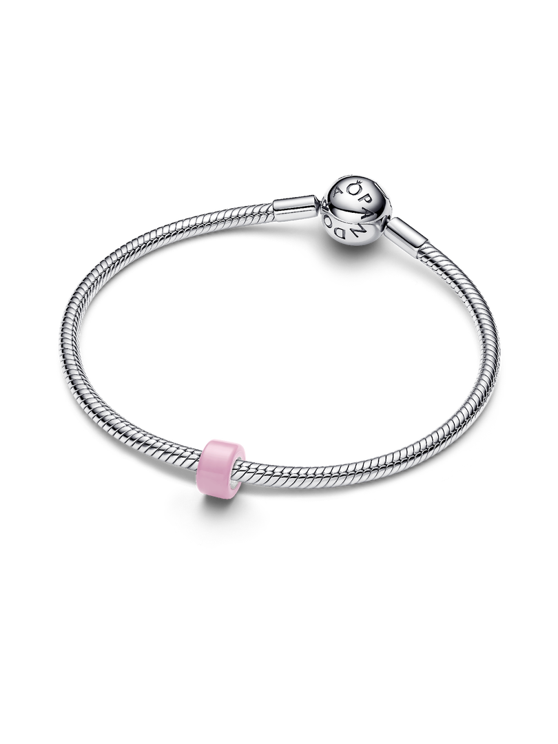 Mini charm en verre de Murano rose