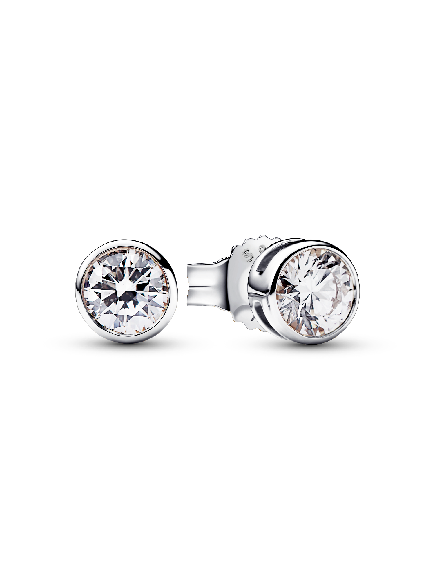 Pandora Era Lab-Grown Diamond Bezel Stud Earrings