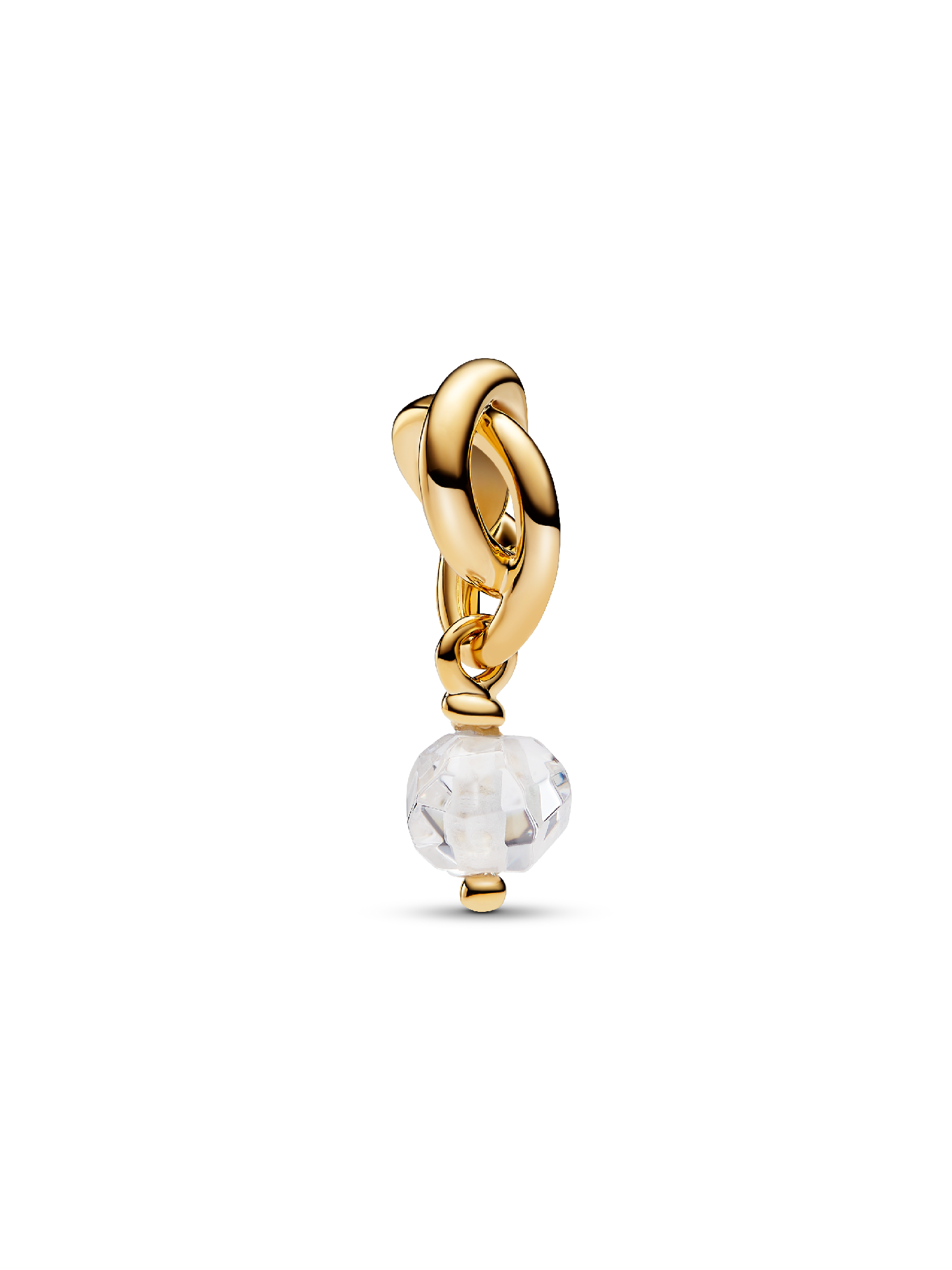 April Clear Eternity Circle Dangle Charm