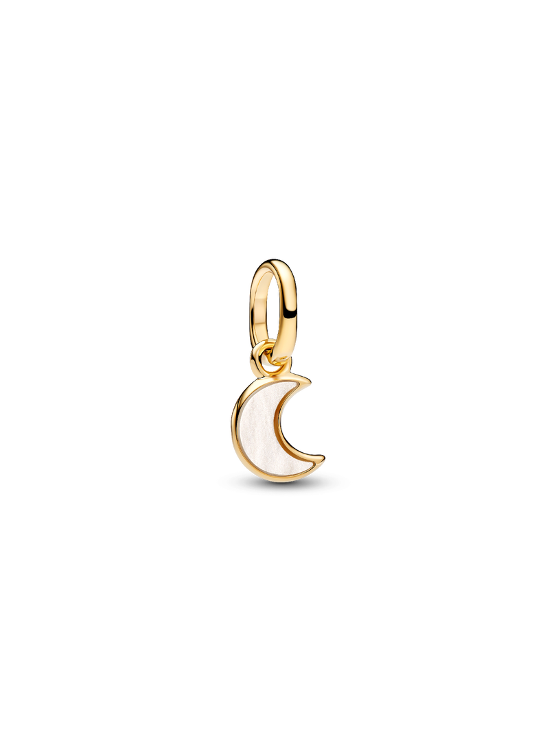 White Crescent Moon Mini Dangle Charm