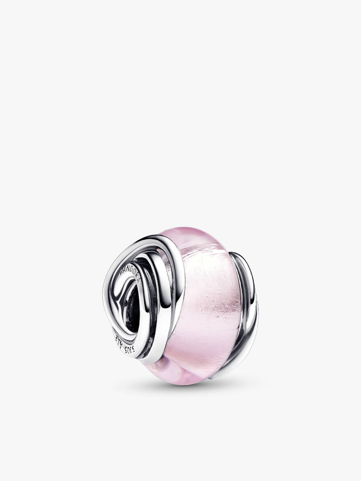 FINAL SALE - Encircled Pink Murano Glass Charm